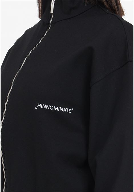 Felpa con zip colore nero in tessuto tecnico da donna HINNOMINATE | Felpe | HNW1219NERO