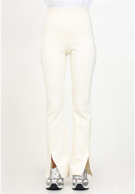 Butter-colored leggings in technical fabric for women HINNOMINATE | Leggings | HNW1220BIANCO BURRO