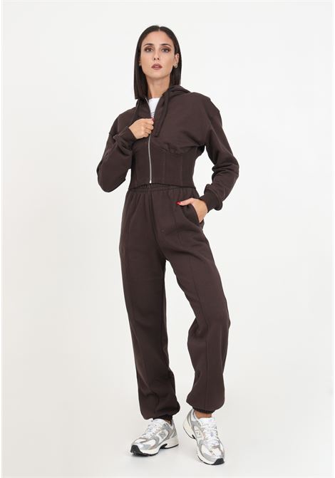 Brown fleece trousers for women HINNOMINATE | Pants | HNW930MORO