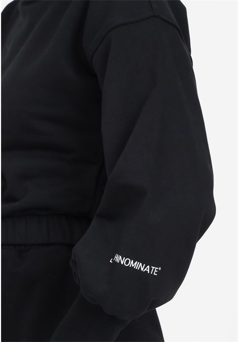 Black crop sweatshirt for women HINNOMINATE | HNW962NERO