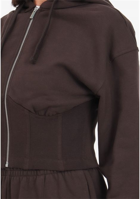 Brown bustier sweatshirt for women HINNOMINATE | HNW970MORO