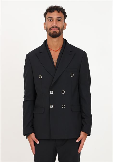 Black double-breasted men's jacket I'M BRIAN | Blazer | GIA2650009