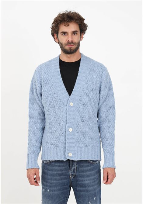 Light blue cardigan with buttons for men I'M BRIAN | Cardigan | MA26090524