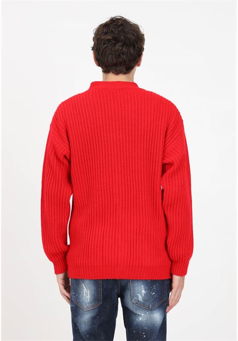 Red cardigan with pockets for men I'M BRIAN | Cardigan | MA2610010