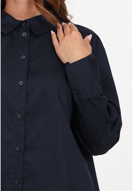 Women's blue casual shirt with long cut JDY | Shirt | 15233486SKY CAPTAIN