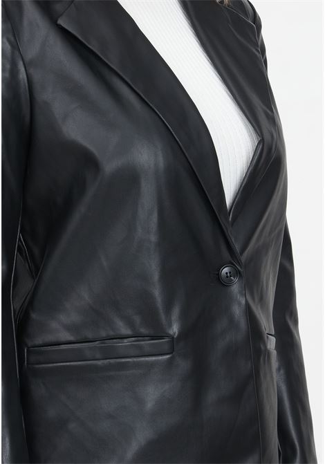 Black eco-leather blazer for women JDY | Blazer | 15297922BLACK