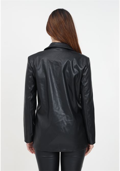 Black eco-leather blazer for women JDY | Blazer | 15297922BLACK