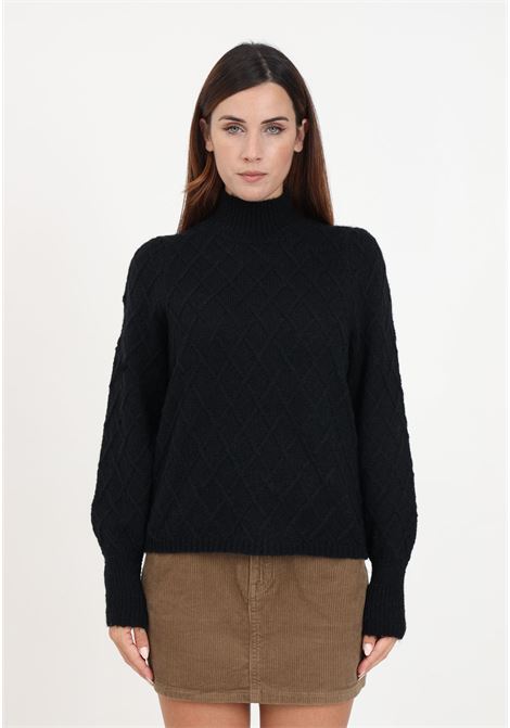 Black knitted turtleneck sweater for women JDY | Knitwear | 15300330BLACK