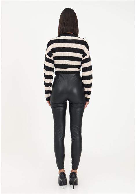 Black eco-leather leggings for women JDY | Leggings | 15300607BLACK