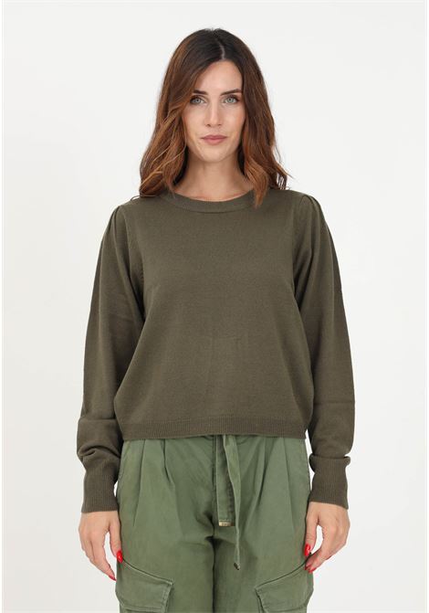 Women's green crewneck sweater JDY | Knitwear | 15304140KALAMATA