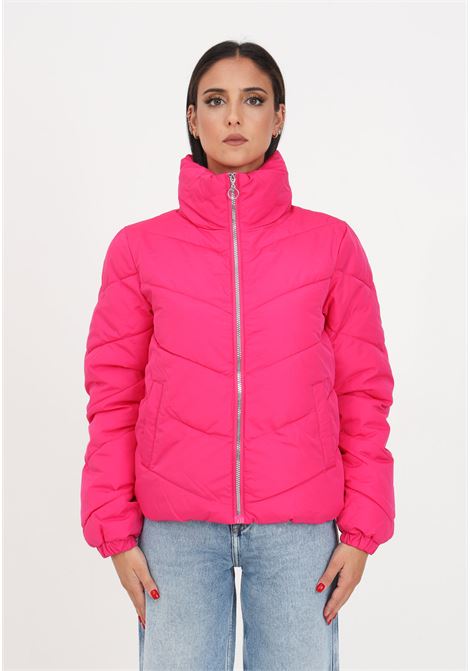 Short women's fuchsia jacket with high collar JDY | Jackets | 15305656FUCHSIA PURPLE