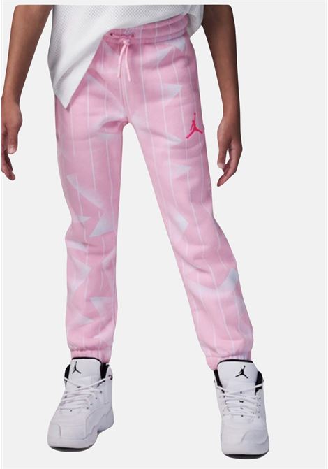 Pink tracksuit trousers with logo for girls JORDAN | Pants | 45C594A0W
