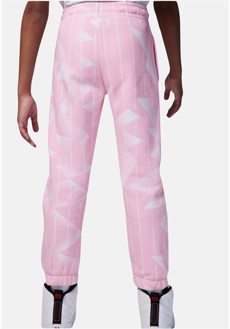 Pantaloni rosa di tuta con logo da bambina JORDAN | Pantaloni | 45C594A0W