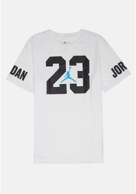 T-shirt bianca da bambino JDB Speckle TEE JORDAN | T-shirt | 956416W1X