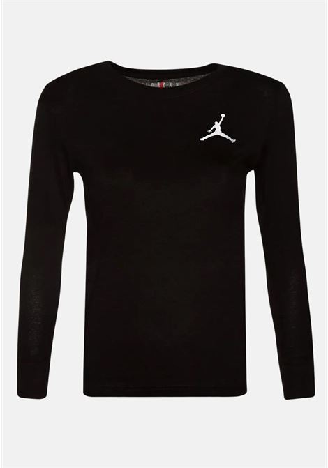 Black crew-neck sweater for boys and girls with Jumpman logo JORDAN | Hoodie | 95A903023