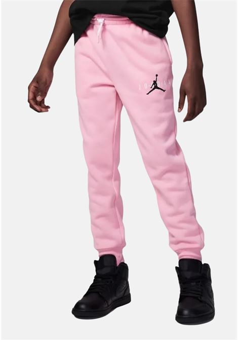 Pantaloni rosa di tuta con logo da bambina JORDAN | Pantaloni | 95B912A0W