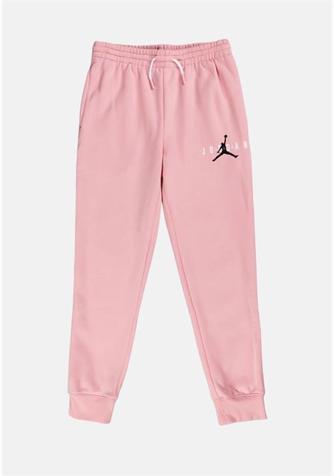 Pantaloni rosa di tuta con logo da bambino e bambina JORDAN | Pantaloni | 95B912A0W