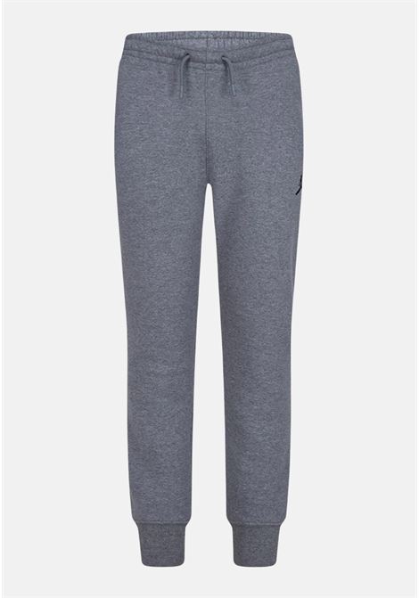 Pantalone grigio con logo a contrasto JORDAN | Pantaloni | 95C549GEH