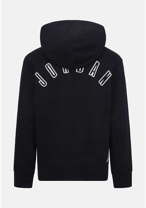 Black sweatshirt with logo print and hood for boys and girls JORDAN | Hoodie | 95C661023