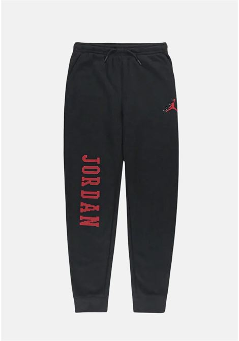 Pantalone nero elasticizzato con logo colore rosso unisex JORDAN | Pantaloni | 95C723023