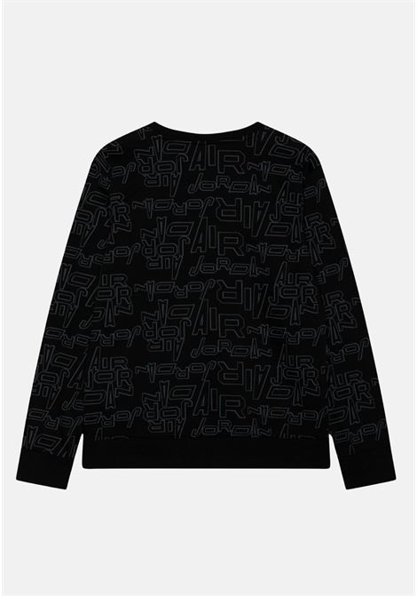 Black children's sweatshirt with logoed crew-neck pattern JORDAN | Hoodie | 95C802023