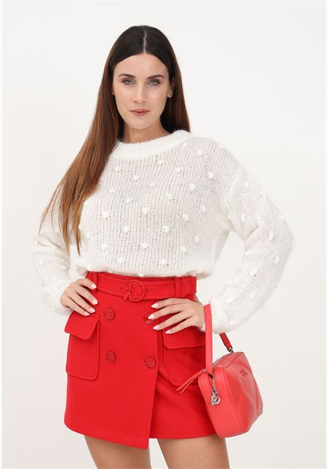 White crop sweater for women KONTATTO | Knitwear | 3M1067BIANCO