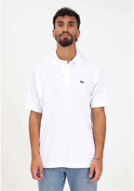 White men's polo shirt with crocodile logo patch LACOSTE | Polo | 1212001