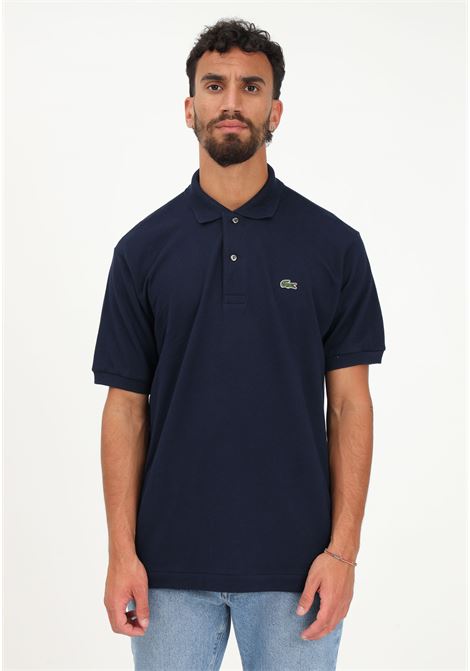 Blue men's polo shirt with crocodile logo patch LACOSTE | Polo | 1212166