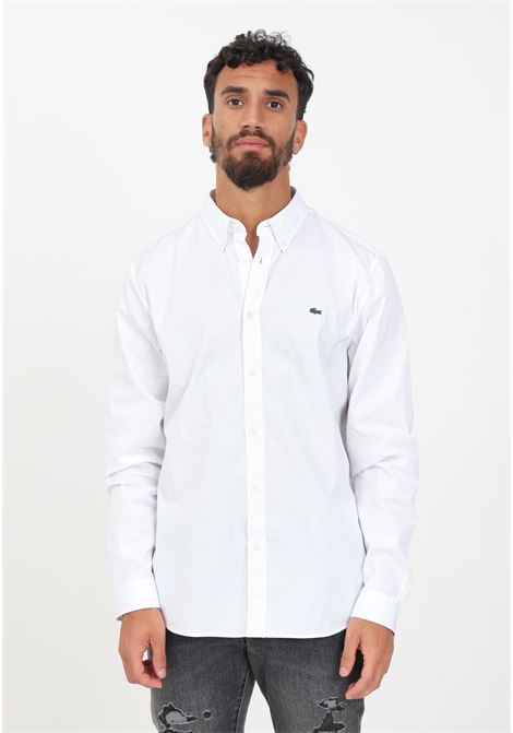 Camicia elegante bianca da uomo LACOSTE | Camicie | CH2933001