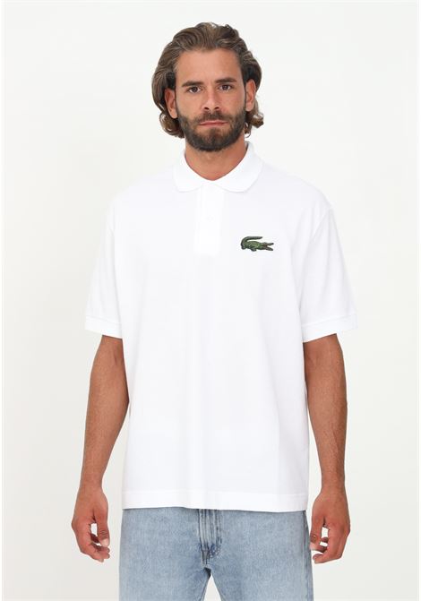 White polo shirt for men and women with crocodile embroidered on the chest LACOSTE | Polo T-shirt | PH3922001
