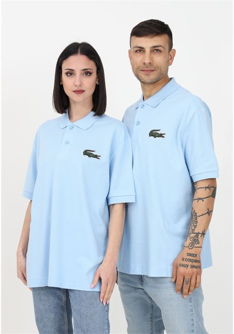 Light blue polo shirt for men and women with crocodile patch LACOSTE | Polo T-shirt | PH3922HBP