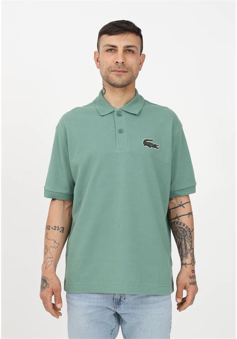 Green polo shirt for men and women with crocodile embroidered on the chest LACOSTE | Polo | PH3922KX5