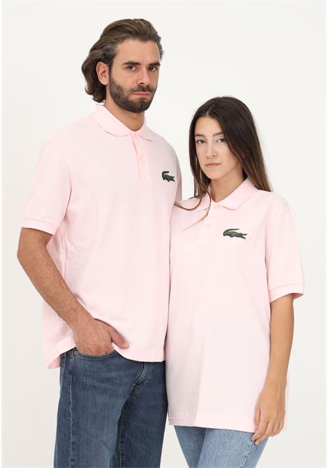 Pink polo shirt for men and women with crocodile embroidered on the chest LACOSTE | Polo T-shirt | PH3922T03