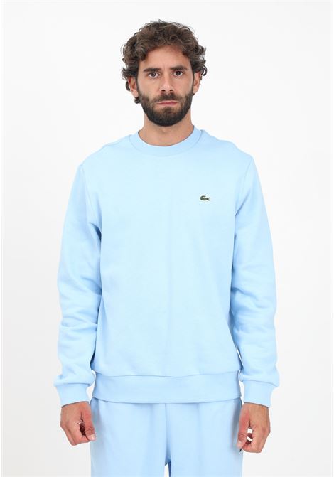 Light blue crewneck sweatshirt for men LACOSTE | SH9608HBP