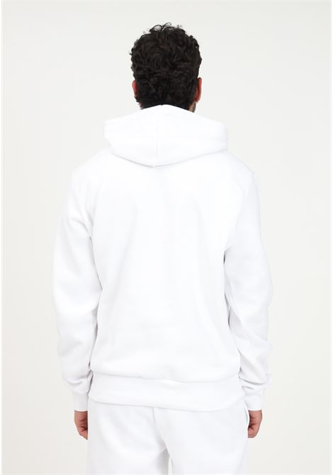 White hooded sweatshirt for men embellished with logo patch LACOSTE | SH9623001