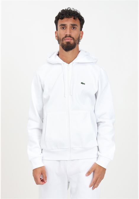 Men's White Zip Up Sweatshirt LACOSTE | SH9626001