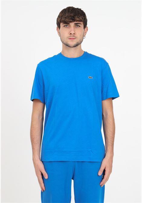 Light blue t-shirt with men's logo LACOSTE | T-shirt | TH2038SIY