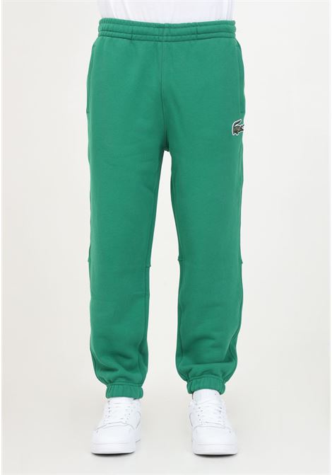 Green sweatpants with logo for men LACOSTE | Pants | XH0075CNQ