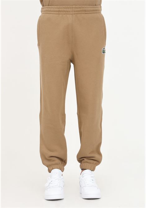 Pantaloni marroncini di tuta con logo da uomo LACOSTE | Pantaloni | XH0075SIX