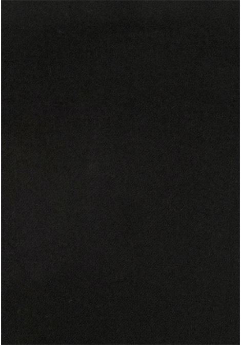 Sciarpa nera con frange in lana unisex LANVIN | Sciarpe | 16012