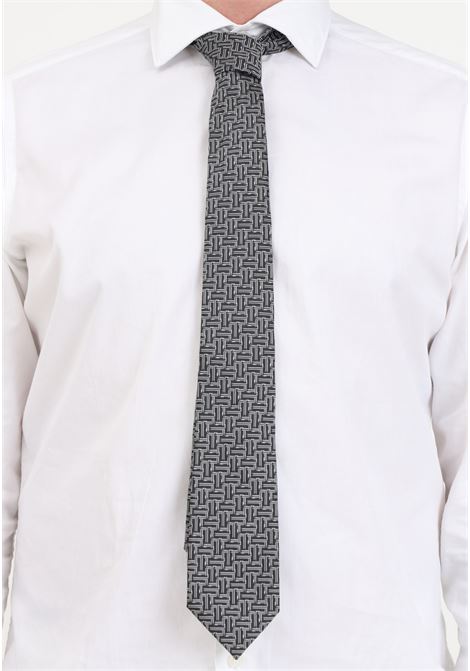 Gray abstract patterned tie LANVIN | Necktie | 31214
