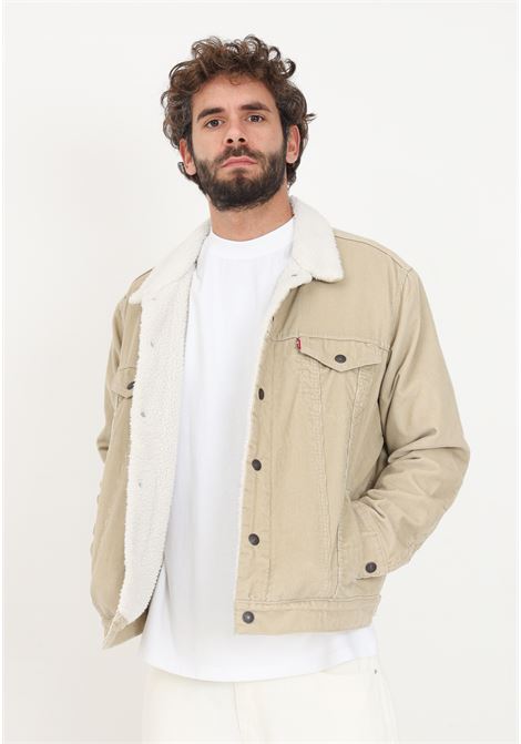 Beige sherpa jacket with pockets for men LEVI'S® | Jackets | 16365-02180218