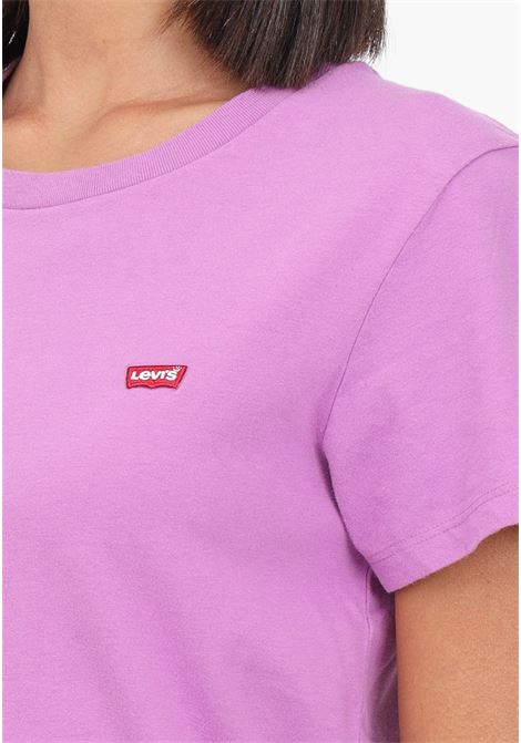 Fuchsia women's t-shirt with logo embroidery LEVI'S® | T-shirt | 39185-02470247