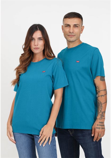 Teal T-shirt for men and women with logo embroidery LEVI'S® | T-shirt | 56605-01840184