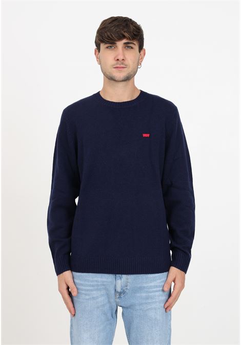 Blue knitted sweater with men's logo LEVI'S® | Hoodie | A4320-00010001