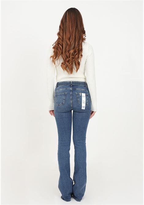 Women's denim jeans with gold waist belt LIU JO | Jeans | UF3015D439178282