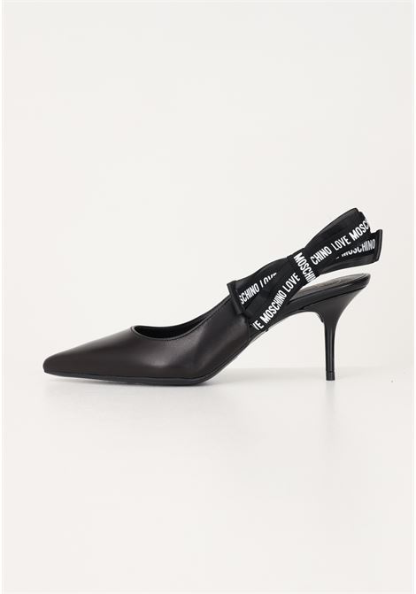 Black women's pumps with logoed strap LOVE MOSCHINO | Party Shoes | JA10247G1HIE0000