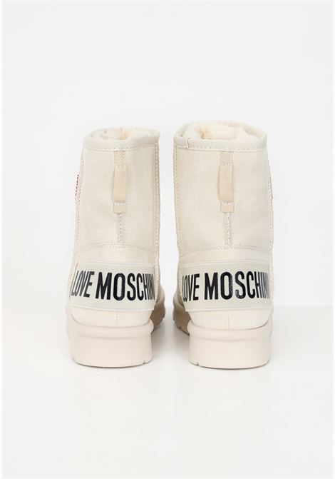 Beige ankle boot with women's logo LOVE MOSCHINO | Ancle Boots | JA24423H0HJA5120