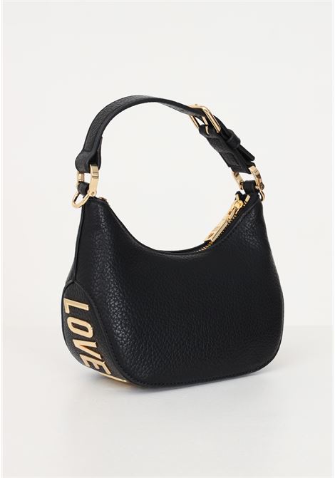 Mini black women's bag with maxi gold logo applied on the base LOVE MOSCHINO | Bags | JC4019PP1HLT0000