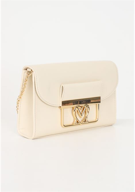 Beige clutch bag with women's logo LOVE MOSCHINO | Bags | JC4205PP0HKW0110